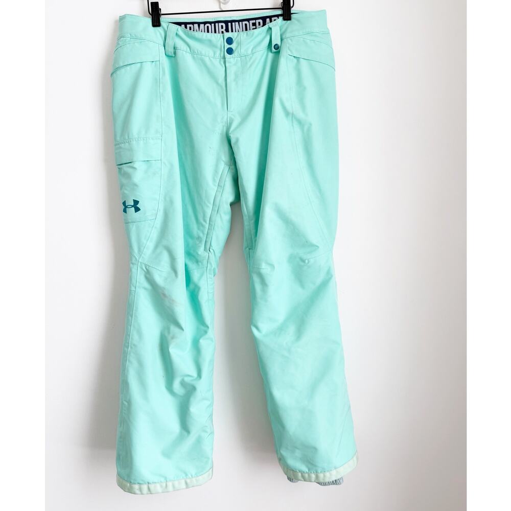 Under Armour Coldgear Infrared Primaloft Snow Pants Bright Turquoise Blue Large
